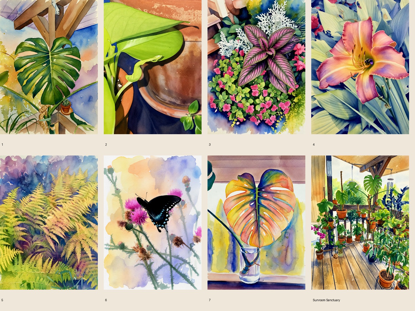 The Botanical Garden — Eight-Print Art Bundle